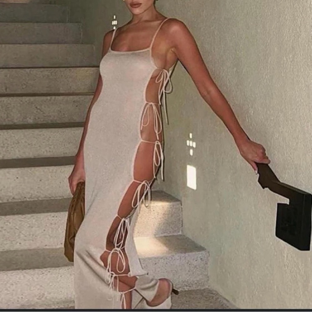 Aya Muse Beige Maxi Dress